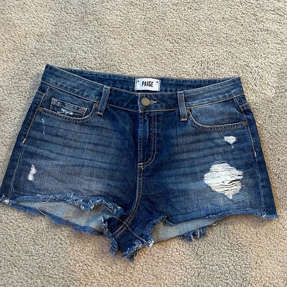 High waisted jean shorts